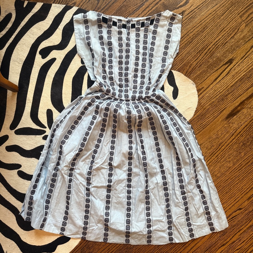 Vintage Light & Dark Blue Day Dress
